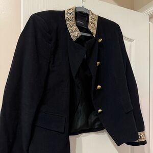 Zara Black Jacket with Gold Embroidery